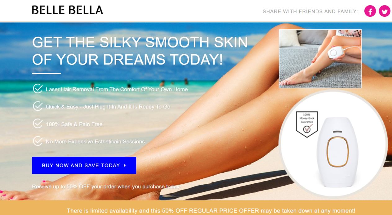 Click Here to Buy Bella Bella Hair Removal Kit [51% OFF] Hurry Limited Time Offer