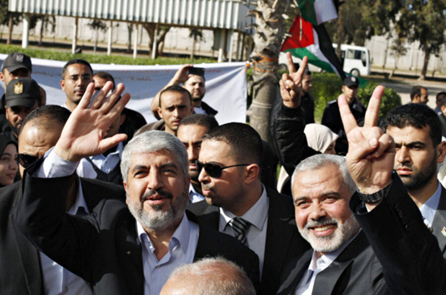 With Hamas's confidence waxing, Khaled Meshaal arrives in Gaza