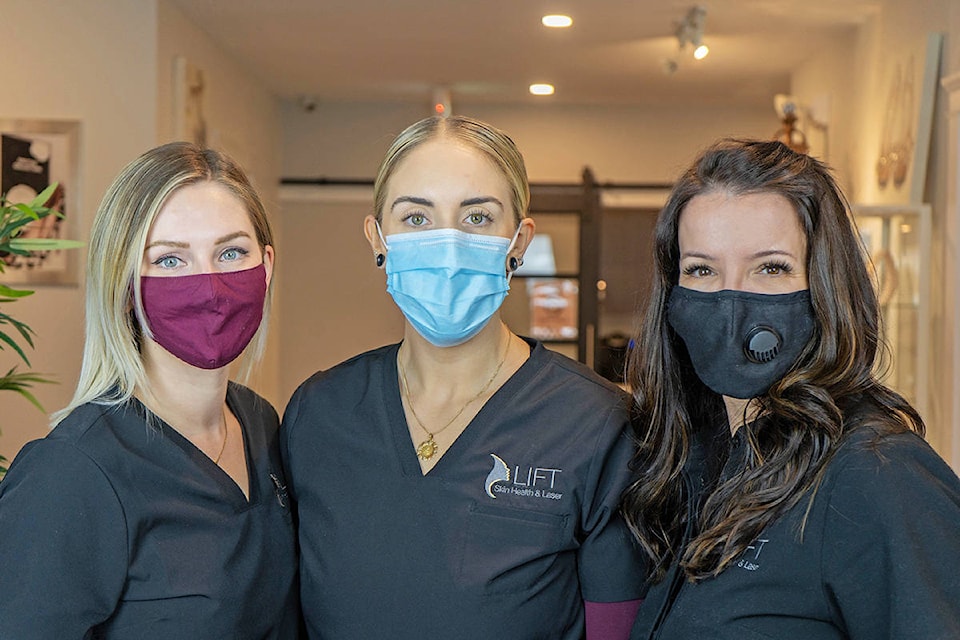 Melissa Orser, Kaitlyn Beaton and Dawn Bickle of Lift Skin Health and Laser. (Special to The News)