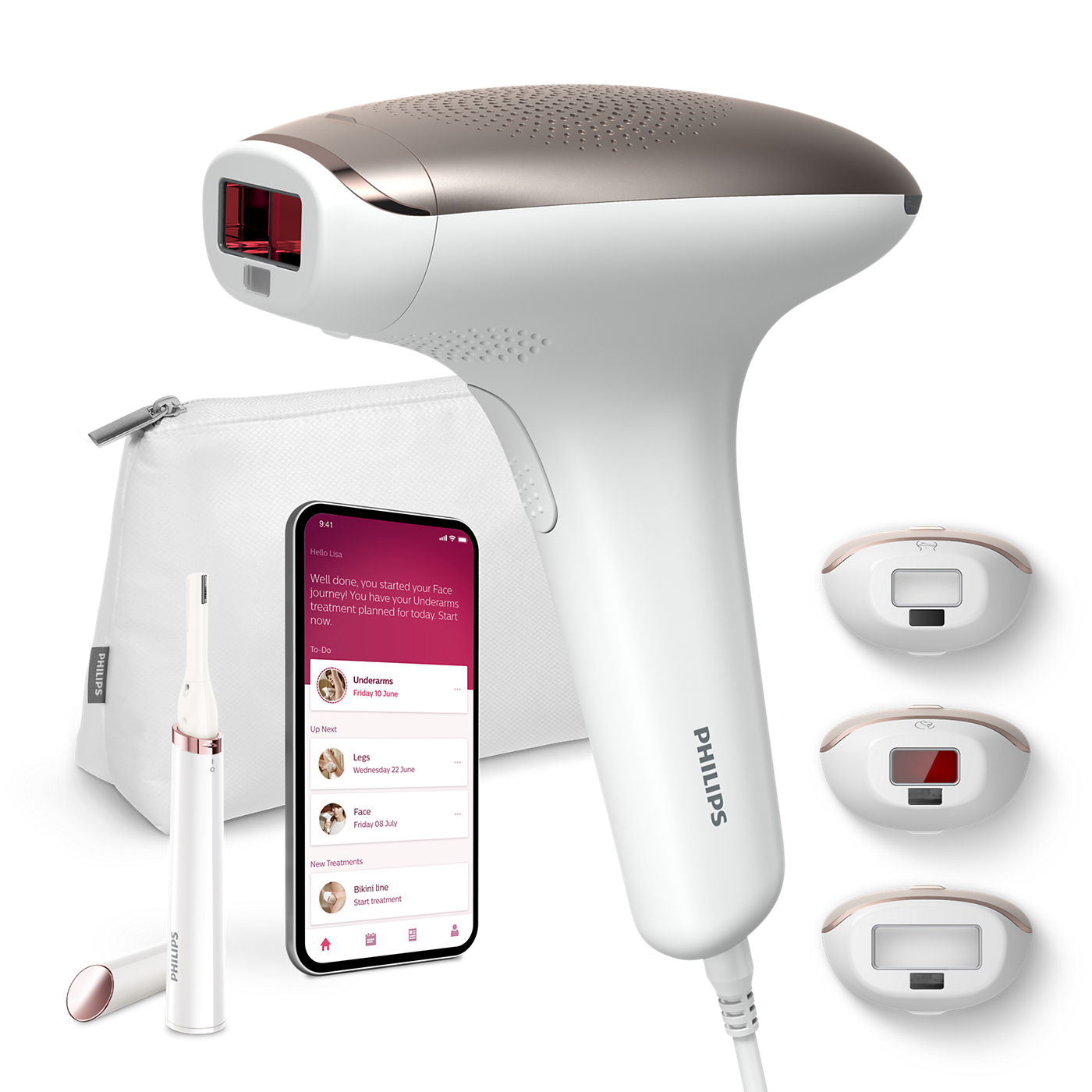 Philips Lumea IPL 7000 Series IPL hair removal device: go 12 months hair-free