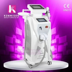 4in1 OPT E- light IPL RF(cooling+heat) YAG laser hair removal for multi treatments