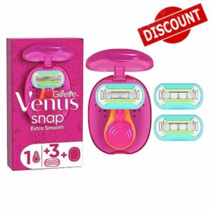 Gillette Venus Extra Smooth Snap Women's Razor + 3 Razor Blade Refills