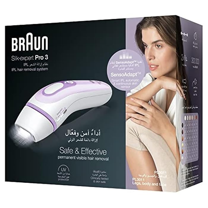 BraunSilk·Expert Pro 3 Pl3011 Latest Generation Ipl, Permanent Hair Removal