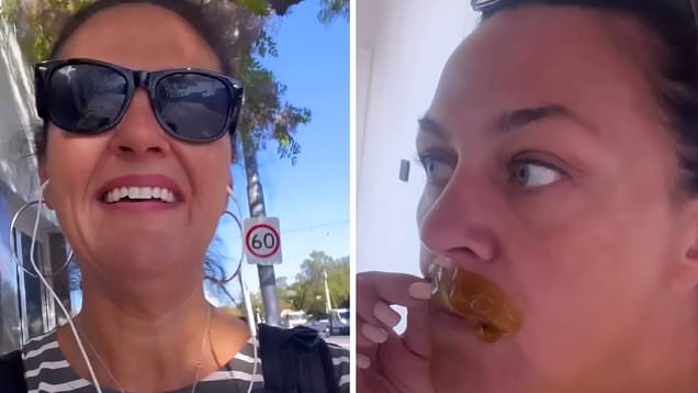 Chrissie Swan shares candid video of her morning routine including an upper lip wax as she gets ready for the day