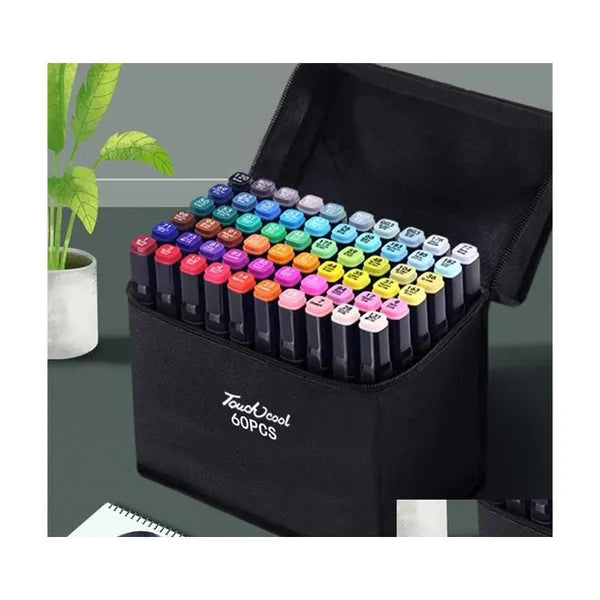 Markers Art Marker Set 12/24/30/36/40/60/80 Colors Alcohol Base S Manga Sketch Ding Pen For Dual Headed Tip 211104 Drop Delivery 202 Dhmap