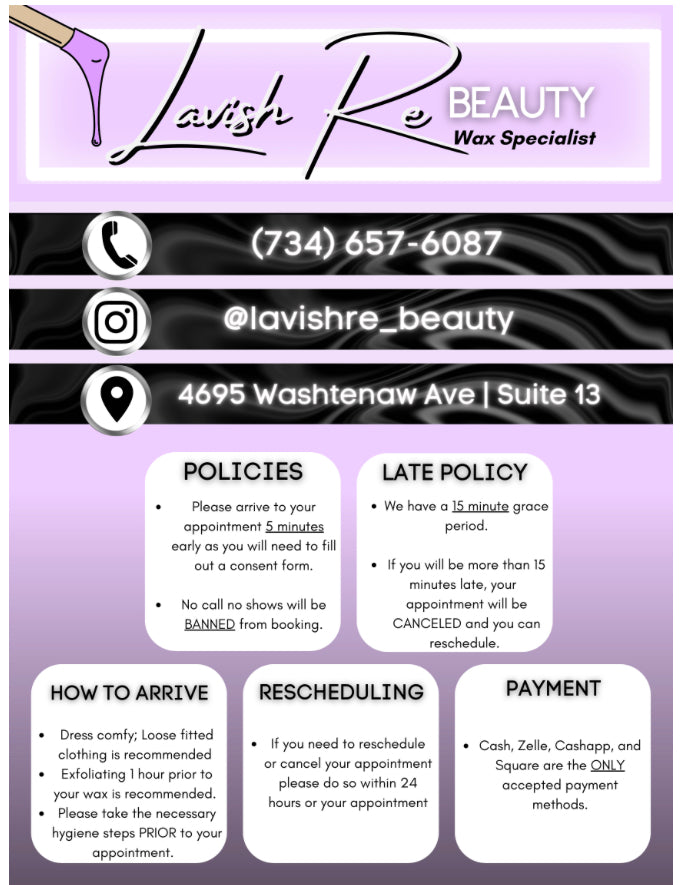 LavishRe Beauty Body Waxing: Costs Providers