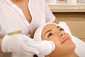 Laser hair removal in professional studio.