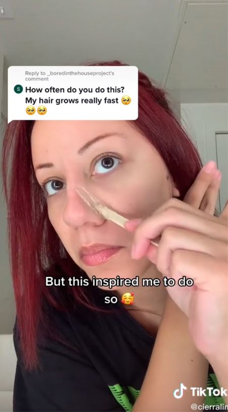 Beautician baffles people by waxing the OUTSIDE of her nose – but it might be the secret to smooth make-up