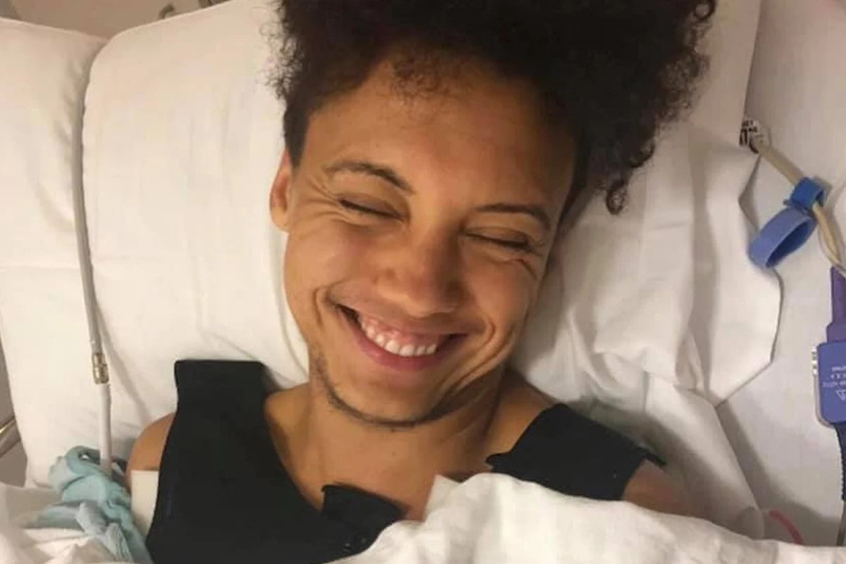 2018 recipient Cairo smiles widely following gender-affirming surgery. (Courtesy of...