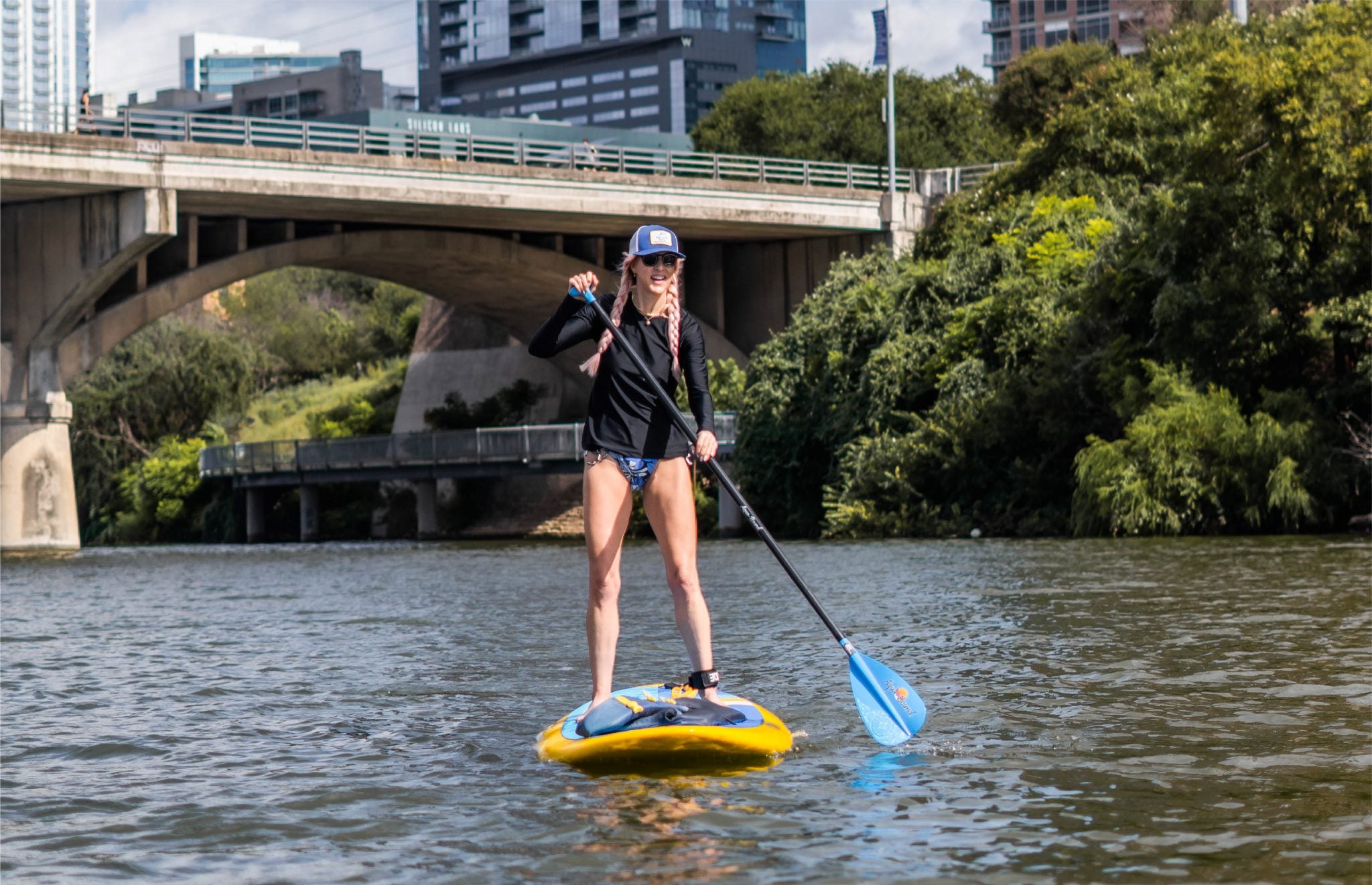 Renee Rouleau on a paddle board