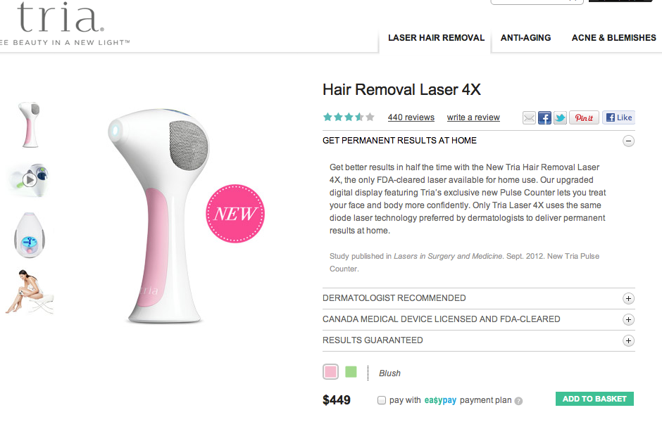 Tria Beauty Series Post 1 – Home Hair Removal Laser