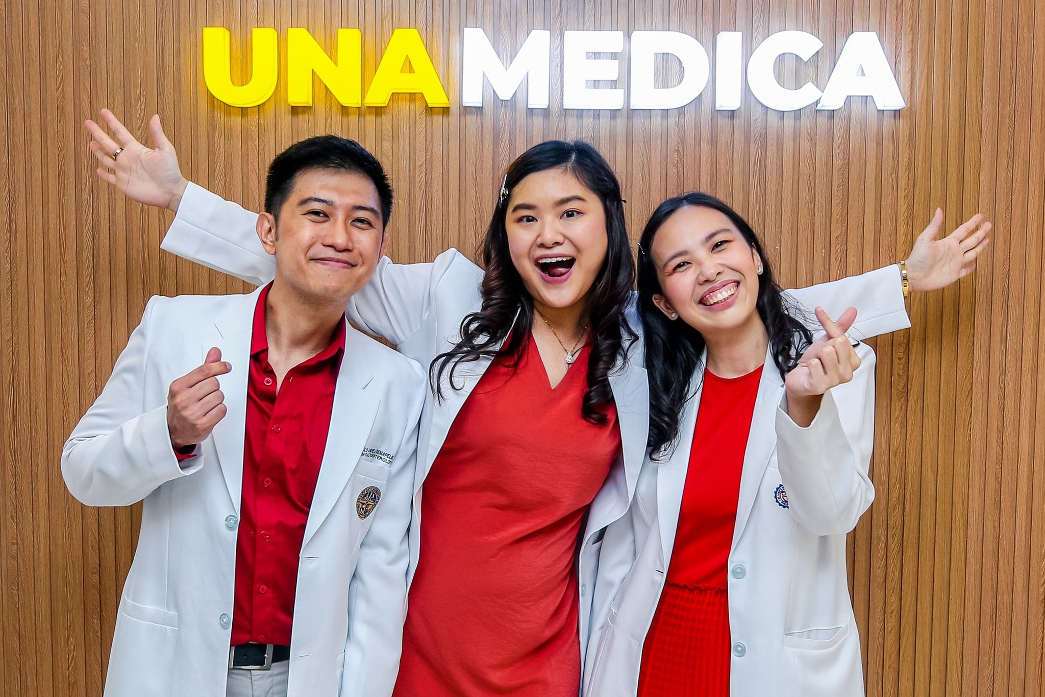 Dr. Paolo Andrei J Demapelis, MD, FPCP, Dra. Jen Escalderon, DPBO-HNS, a specialist in ENT, is the founder of Una Medica, and Dr. Mary Grace L Galarido, specializing in Internal Medicine and Pediatrics.