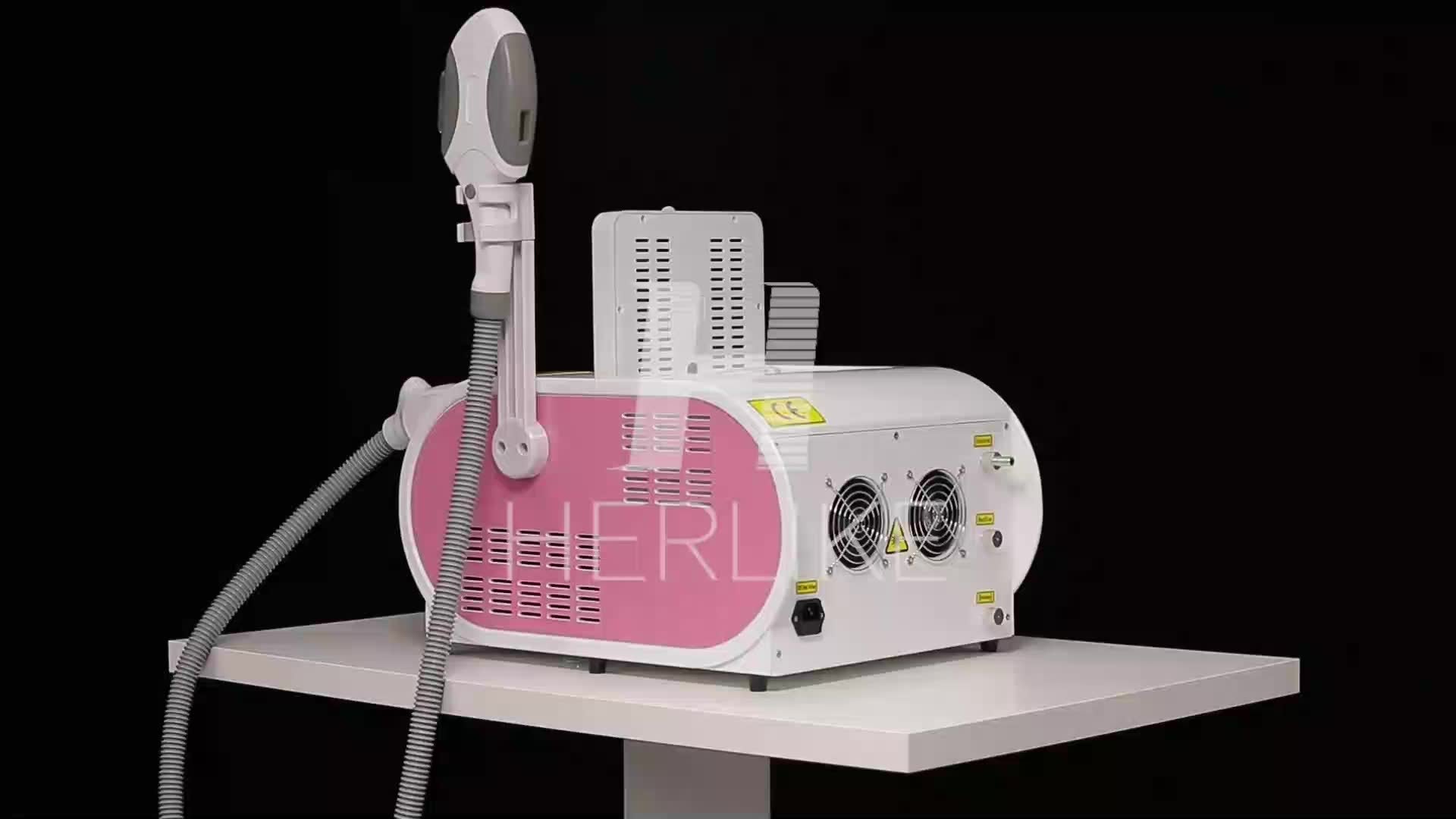 IPL /OPT/Elight Laser Hair Removal Portable Machine Skin Whitening 530nm,480nm 640nm Three Wavelength