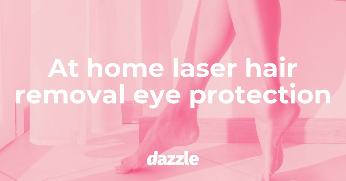 At home laser hair removal eye protection