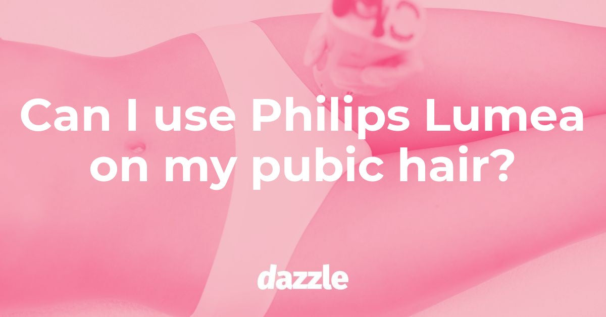 Can I use Philips Lumea on my pubic hair?