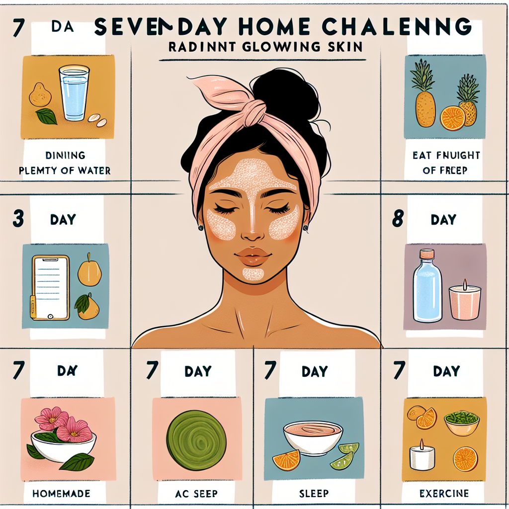 "7-Day Home Challenge for Achieving Radiant, Glowing Skin"