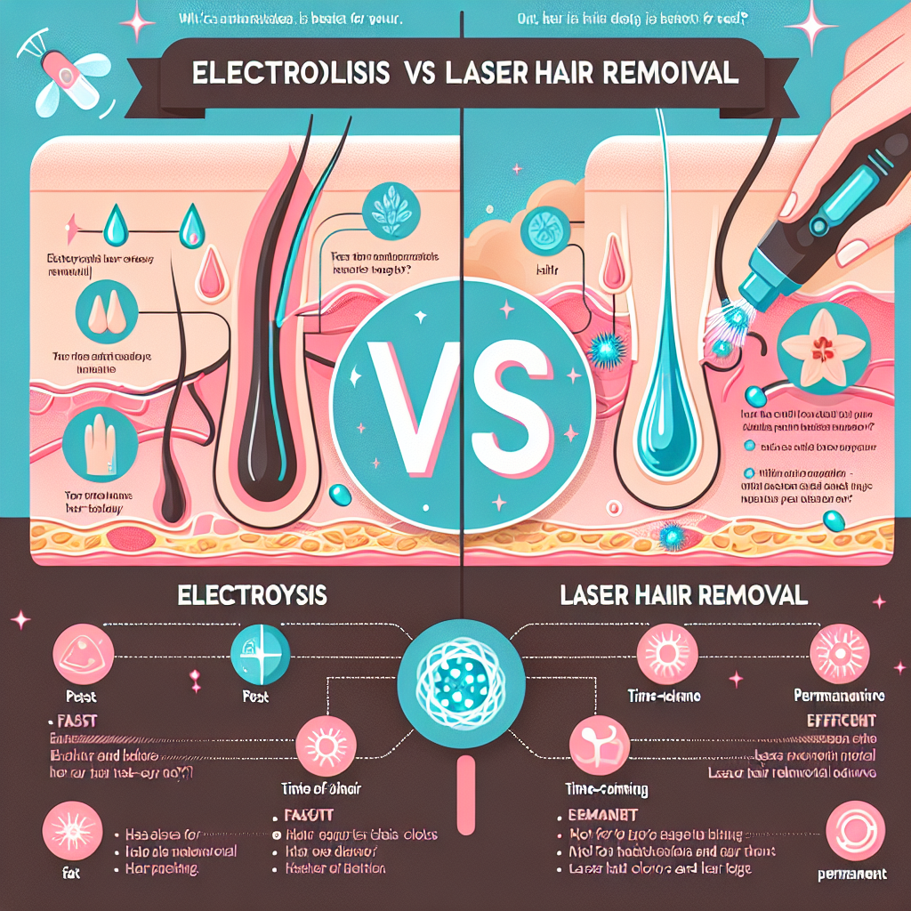 "Electrolysis or Laser Hair Removal: Understanding the Differences and Determining the Best Choice for You"