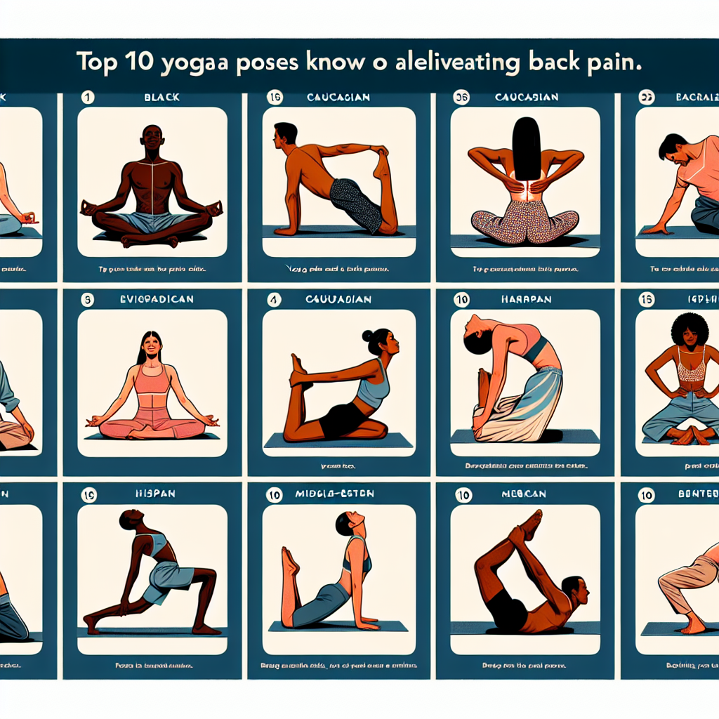 "Top 10 Back Pain-Relieving Yoga Poses: A Visual Guide for Americans and Europeans"