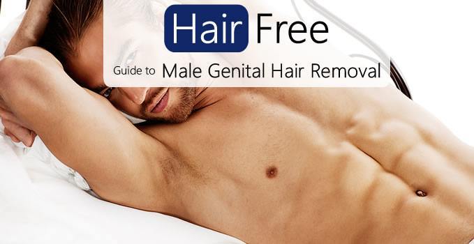 Male genital hair removal