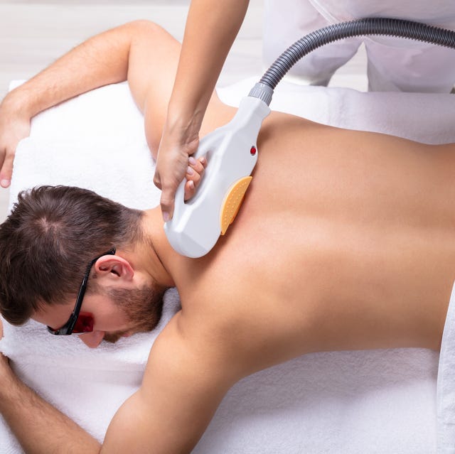 Man Receiving Laser Epilation Treatment