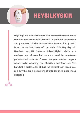 HeySilkySkin Australia | The Best IPL Hair Removal Handset |