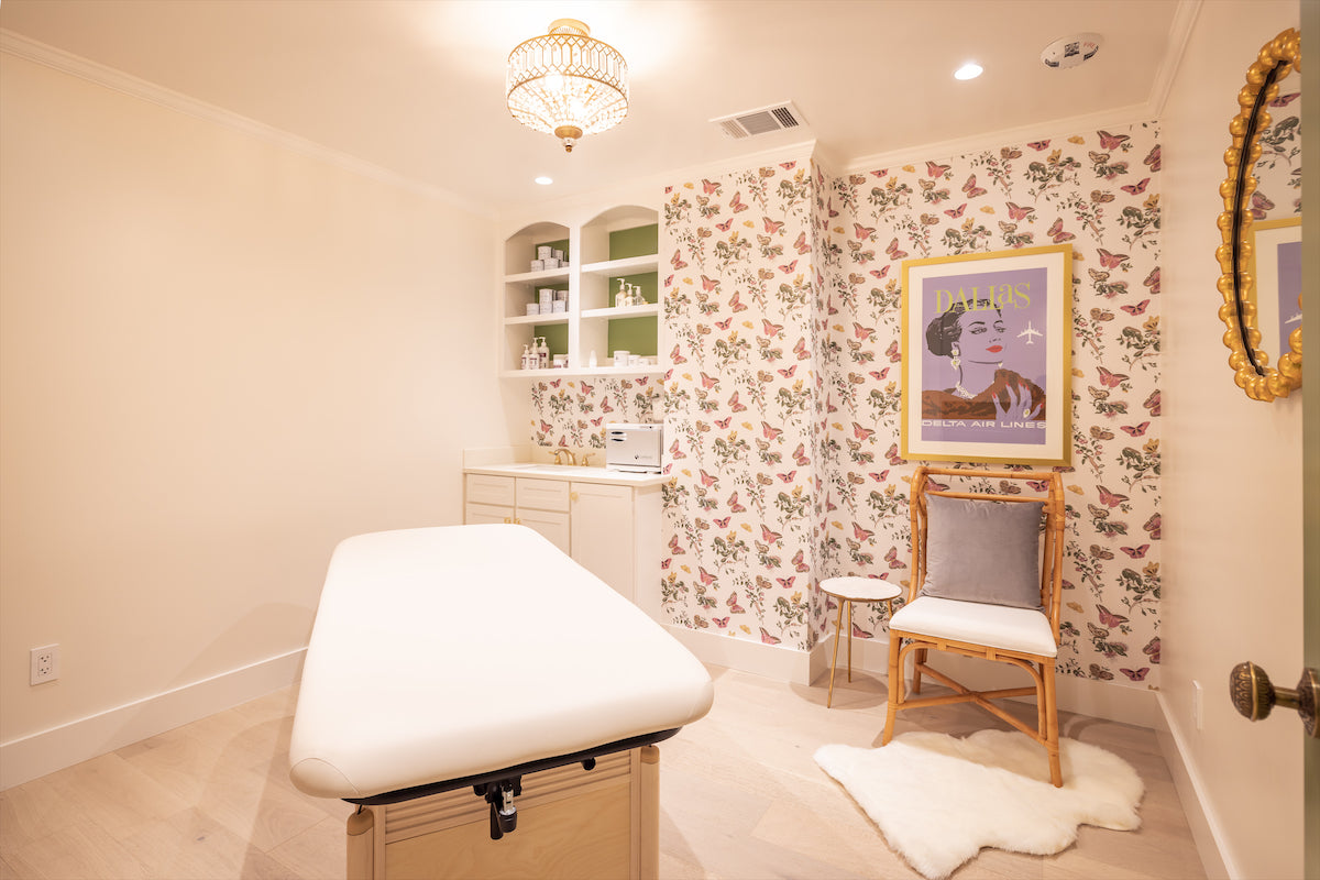 A treatment room in Queen Bee's new Dallas outpost.