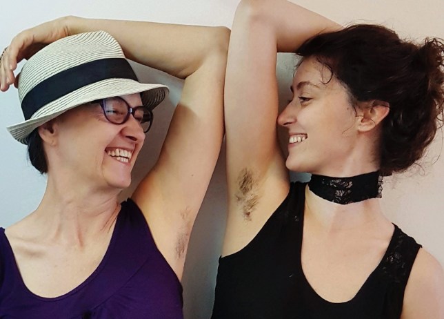 Kaya with her mum, who’s also decided to grow out her body hair (Picture: Kaya Szulczewska / MDWfeatures)