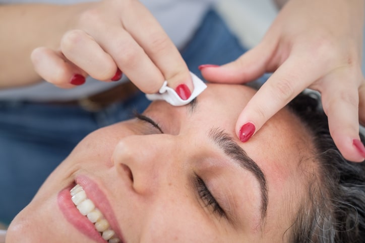 Waxing Eyebrows